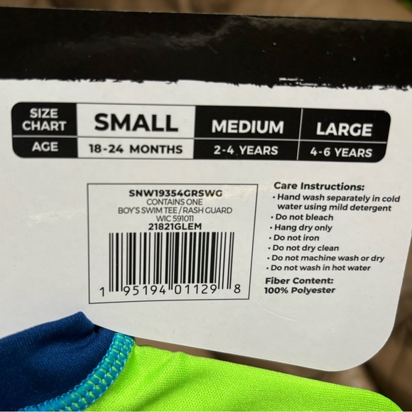 Sun Smart Kid's Surfing Dinosaur Rash Guard Swim Tee Size Boy S or M New - Picture 4 of 8